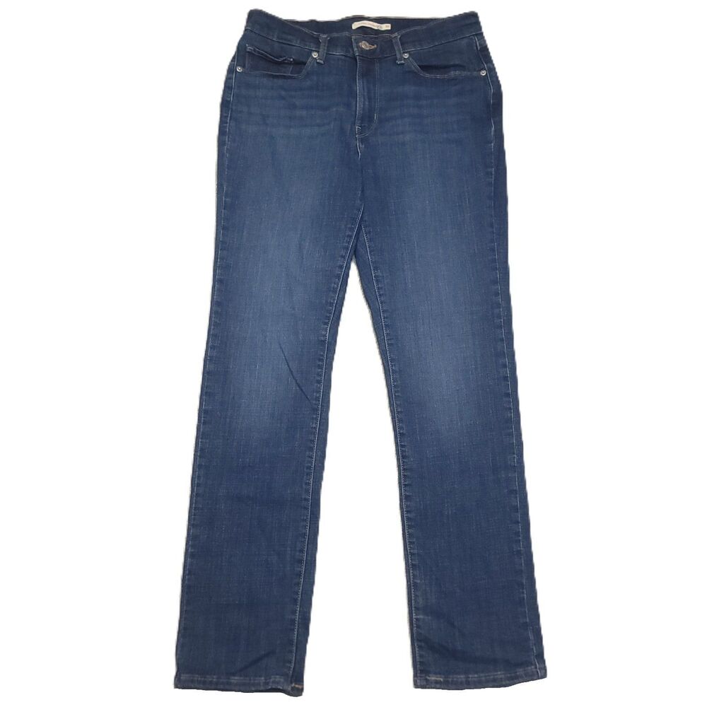 Levis Classic Straight Jeans Womens Size 30 Stretch Blue Denim Pants